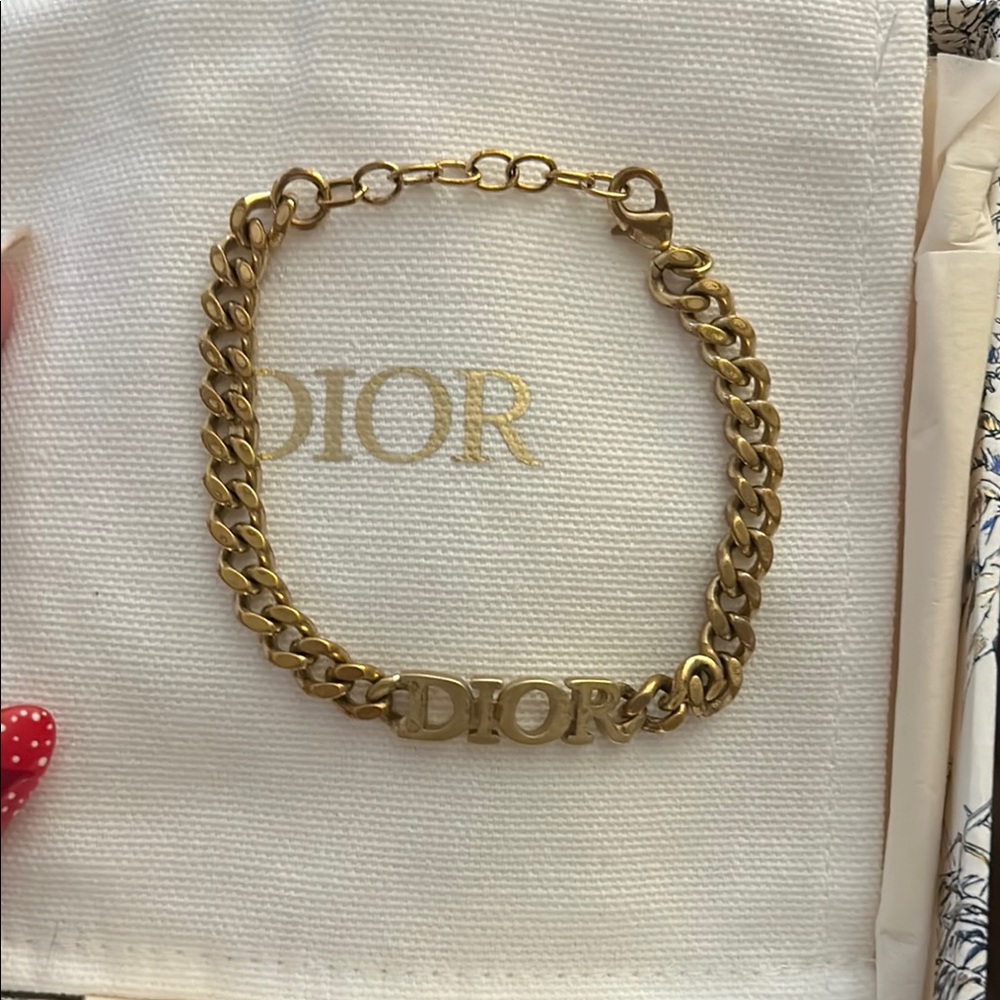 Dior Gold Chain Link Bracelet